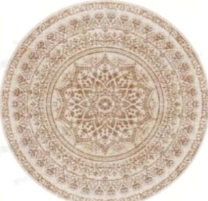Στρογγυλό Χαλί Songmics Καφέ deschis 120x120 cm