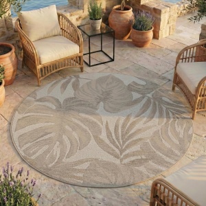 Στρογγυλό Χαλί Desert V2 Μπεζ 80x80 cm