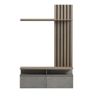 Σύνθεση TV Perlento, Μπεζ, 140x41x219.5 cm - Img 3