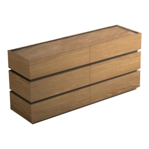 Συρταριέρα Sonlen, Pako World, Δρυς, MDF, 120x40x72 cm