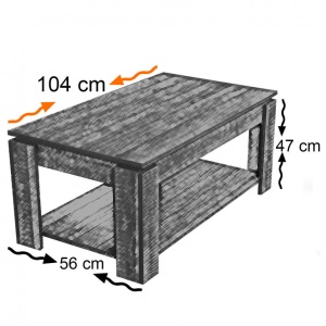 Τραπεζάκι σαλονιού Shelf - Light Egger - Img 5
