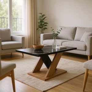Τραπεζάκι σαλονιού Solange Φυσικό 110x55x47.5 cm