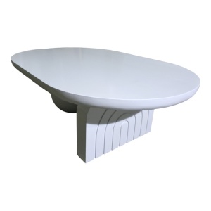 Τραπεζάκι σαλονιού Kane boho Λευκό 110x72x38 cm - Img 2