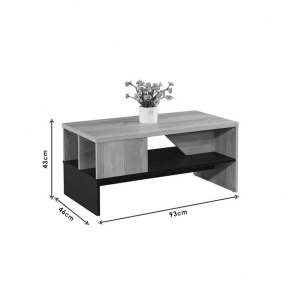 Τραπεζάκι σαλονιού Naya Ανθρακί 93x46x43 cm - Img 3