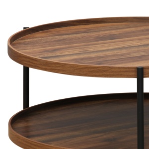 Τραπεζάκι σαλονιού Portogie Pako World Καρυδί 80x80x40 cm - Img 2
