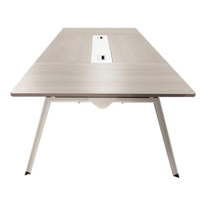 Τραπέζι συνεδριάσεων Armadi, Pako World, Γκρι-Λευκό, 240x120x75 cm - Img 5