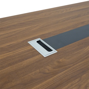 Τραπέζι συνεδριάσεων Oscar 5 cm Καρυδί-Ανθρακί 240x120x76 cm - Img 5