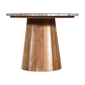 Τραπέζι Ezerdian boho Φυσικό 120x120x76 cm - Img 3