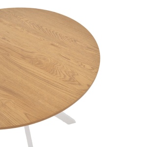 Τραπέζι Xuson MDF Φυσικό με μεταλλικά πόδια albe 80x80x75 cm - Img 4