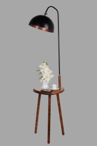Φωτιστικό Δαπέδου Demet Καρυδί 37x37x60 cm - Img 3