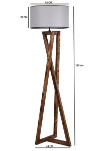 Φωτιστικό Δαπέδου Macka Καφέ 24x45x150 cm - Img 6