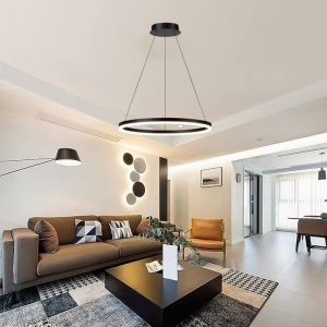 Φωτιστικό οροφής LED Nebrian Μαύρο 60x60x15 cm - Img 2