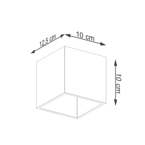 Φωτιστικό τοίχου Quad, Χρυσό, 10x12.5x10 cm - Img 5