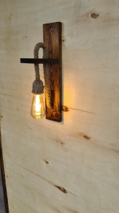 Φωτιστικό Τοίχου Ahsap, Καρυδί, 45x9x17 cm