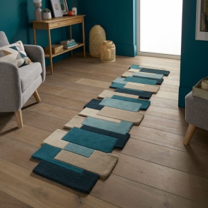 Χαλί Διαδρόμου Collage Teal 60X230 cm, Flair Rugs