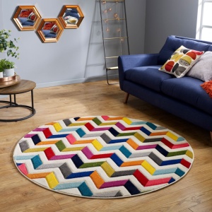 Χαλί Bolero Πολύχρωμο 160X160 cm, rotund, Flair Rugs
