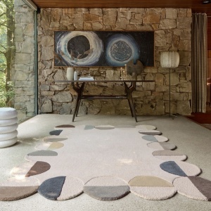 Χαλί Mia Scallop Frame Caramiziu, Natural 200x290 cm, Flair Rugs