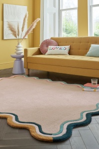 Χαλί Wool Scallop Κρεμ 200x290 cm, Flair Rugs