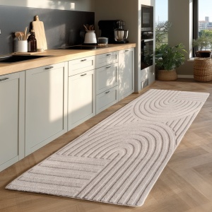 Χαλί Διαδρόμου boho Pompei V1 Κρεμ 80x150 cm - Img 2