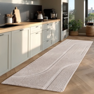 Χαλί Διαδρόμου boho Pompei V2 Κρεμ 80x250 cm - Img 2