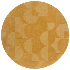 Χαλί Gigi Κίτρινο Ochre 160X160 cm, rotund, Flair Rugs - Img 2