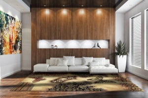 Χαλί Modern, Lotos Fluturi Πολύχρωμο 120x170 cm - Img 2