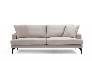 2θέσιος καναπές Leyla Ανοιχτό Γκρι 180x63 cm - Img 2