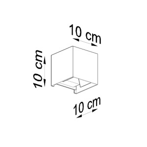 Aplica perete LED Luca Alb 3000K 10x10x10 cm - Img 8