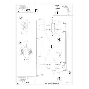 Aplica perete LED Sappo Auriu 4000K 4x6.5x120 cm - Img 8