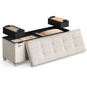 Bancuta hol cufar cu depozitare Melisa Bej 110x38x40 cm