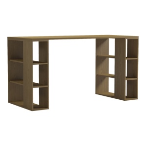 Birou cu raft, Colmar, Nuc, 60x140x75 cm - Img 2