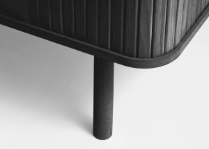 Bufet CAVO, Negru, 45x76x160 cm - Img 2