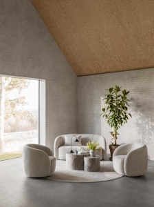 Canapea 2.5 locuri Lodi, Bej, 76x169x86 cm