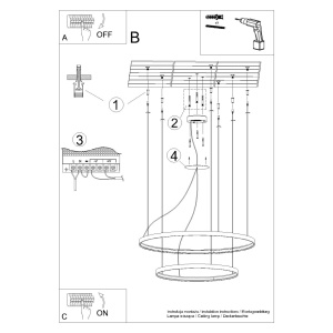 Candelabru LED Rio 2 Rosu 4000K 78x78x150 cm - Img 10