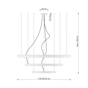 Candelabru LED Rio 3 Olive 3000K 110x110x150 cm - Img 8