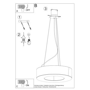 Candelabru Saturno Negru 50x50x102 cm - Img 5