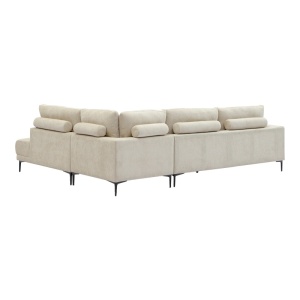 Coltar dreapta Maliva, Bej, 280x210x100 cm - Img 6