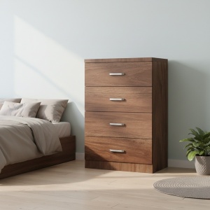 Comoda cu sertare, Killian, Nuc, 40x80x80 cm - Img 3