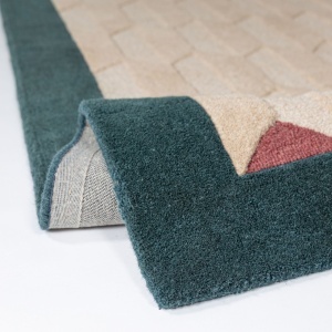 Covor Apex Border Wool Turcoaz 160x230 cm - Img 2