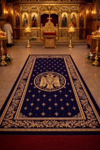 Covor biserica, Lotos, Albastru, 80x150 cm, Delta 15032 810