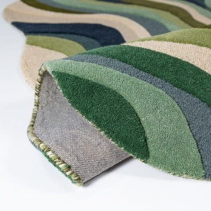 Covor oval Envy Wool Verde 200x290 cm - Img 2