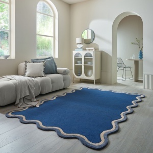 Covor Rivo Wool Bleumarin 200x290 cm