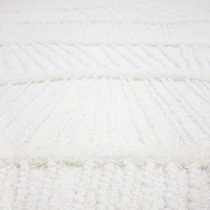 Covor traversa Sculptured Wave Alb 80x300 cm - Img 3