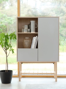 Dulap BILBAO, Gri deschis, 45x150x100 cm