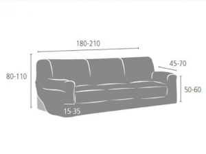 Husa Canapea cu Elastic, 3 Persoane, Iria C09, 180-210 cm - Img 2