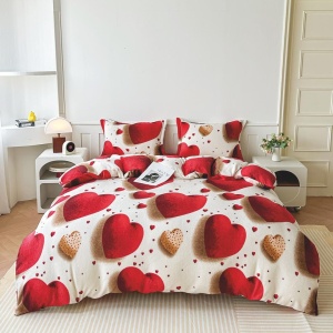 Lenjerie Heart Dolce cocolino cu Elastic 180x200 (Cocolino)