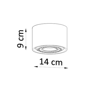 Lustra Basic din beton Gri 14x14x9 cm - Img 4