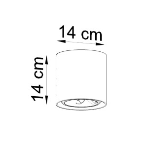 Lustra Cullo din beton Gri 14x14x14 cm - Img 4