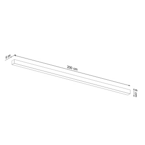 Lustra LED Pinne Alb 3000K 200x6x6 cm - Img 6
