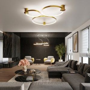 Lustra LED Rio Auriu lucios 3000K 78x87x12.5 cm - Img 14